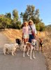 Laura, Clare & 'the gang' enjoying a walk beside the Embalse de Béznar, Granada on their journey from the UK to Cómpeta in Málaga, S.Spain.